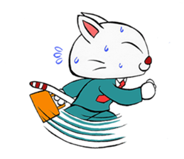 HIRA NEKO (General employee cat) sticker #11722026