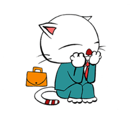 HIRA NEKO (General employee cat) sticker #11722028