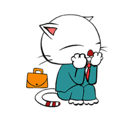 HIRA NEKO (General employee cat) sticker #11722028