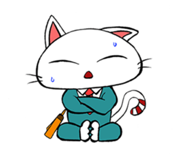 HIRA NEKO (General employee cat) sticker #11722029