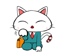 HIRA NEKO (General employee cat) sticker #11722031