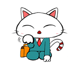 HIRA NEKO (General employee cat) sticker #11722031