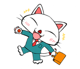 HIRA NEKO (General employee cat) sticker #11722035