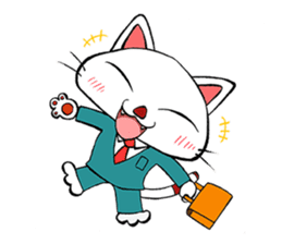 HIRA NEKO (General employee cat) sticker #11722035