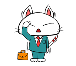 HIRA NEKO (General employee cat) sticker #11722036