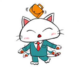 HIRA NEKO (General employee cat) sticker #11722041