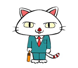 HIRA NEKO (General employee cat) sticker #11722043