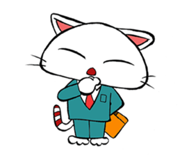 HIRA NEKO (General employee cat) sticker #11722044