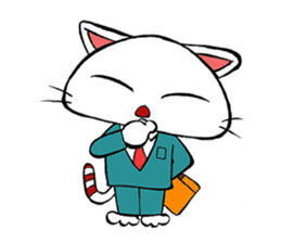 HIRA NEKO (General employee cat) sticker #11722044