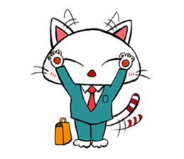 HIRA NEKO (General employee cat) sticker #11722045