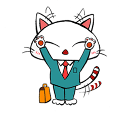 HIRA NEKO (General employee cat) sticker #11722045