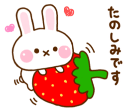 Rabbit Strawberry Honorific Yuru sticker #11722302