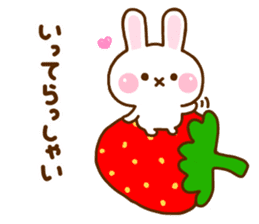 Rabbit Strawberry Honorific Yuru sticker #11722308