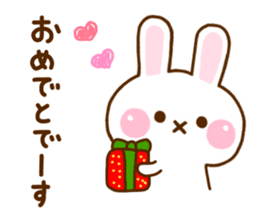 Rabbit Strawberry Honorific Yuru sticker #11722316