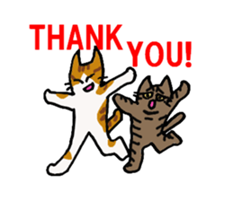 Friendly cats, Jill and Mell sticker #11722889