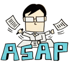 I'm office worker!!I work hard every day sticker #11723188