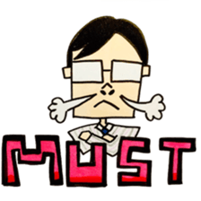 I'm office worker!!I work hard every day sticker #11723203