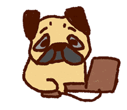 I just want to be a pug sticker #11723476