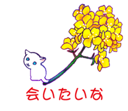 Flowers with a cat sticker #11723614