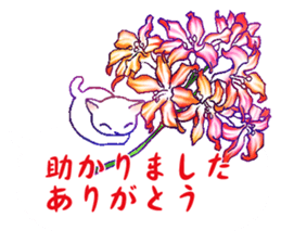Flowers with a cat sticker #11723615