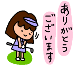 Golf Playing Girl 2 sticker #11723863