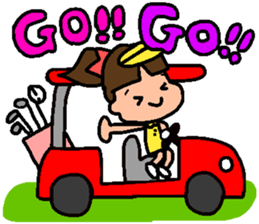 Golf Playing Girl 2 sticker #11723866