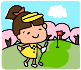 Golf Playing Girl 2 sticker #11723868