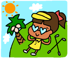 Golf Playing Girl 2 sticker #11723869