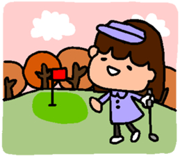 Golf Playing Girl 2 sticker #11723870