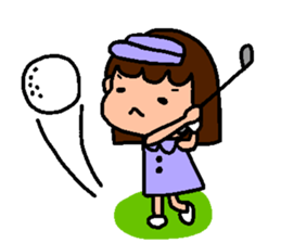 Golf Playing Girl 2 sticker #11723875
