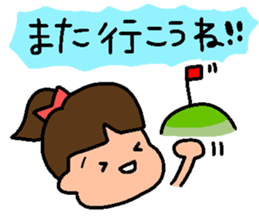 Golf Playing Girl 2 sticker #11723876