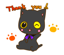 Black cat Mii sticker #11724411