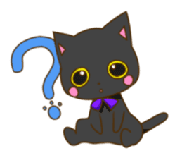 Black cat Mii sticker #11724420