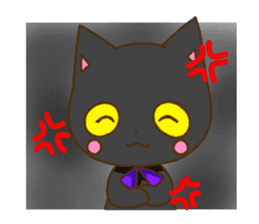 Black cat Mii sticker #11724421