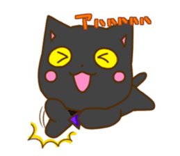 Black cat Mii sticker #11724425
