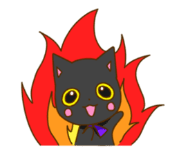 Black cat Mii sticker #11724430