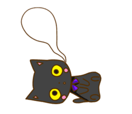 Black cat Mii sticker #11724432