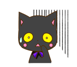 Black cat Mii sticker #11724433