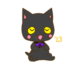 Black cat Mii sticker #11724437