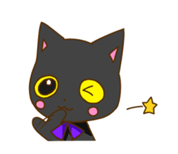 Black cat Mii sticker #11724439