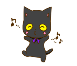 Black cat Mii sticker #11724443