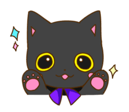 Black cat Mii sticker #11724444