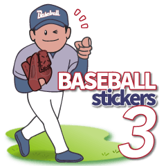 Baseball Stickers 3 "simple" USA ver.