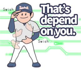 Baseball Stickers 3 "simple" USA ver. sticker #11725414