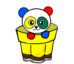 Colorful panda2 sticker #11726464