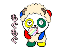 Colorful panda2 sticker #11726481