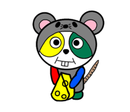 Colorful panda2 sticker #11726493