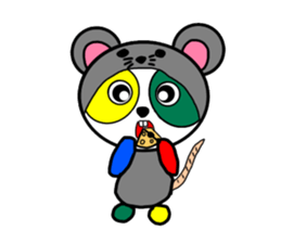 Colorful panda2 sticker #11726494