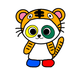 Colorful panda2 sticker #11726498