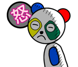 Colorful panda2 sticker #11726503
